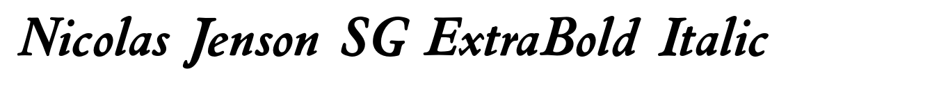 Nicolas Jenson SG ExtraBold Italic